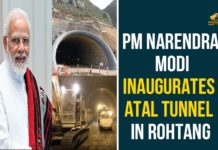 Atal Tunnel, Atal Tunnel In Rohtang, atal tunnel inauguration, Atal Tunnel inauguration LIVE, Atal Tunnel inauguration LIVE updates, atal tunnel rohtang, Himachal Pradesh, PM Modi inaugurates Atal Tunnel, PM Modi inaugurates strategic Atal Tunnel at Rohtang, PM Narendra Modi, PM Narendra Modi Inaugurates Atal Tunnel In Rohtang, Rohtang Pass, Rohtang Pass in Himachal Pradesh