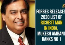 Forbes 2020 List, Forbes 2020 List Of Richest Man In India, Forbes List Of Richest Man In India, Mukesh Ambani, mukesh ambani forbes, mukesh ambani forbes ranking, mukesh ambani forbes ranking 2020, Mukesh Ambani is richest Indian for 13th time in Forbes List, Mukesh Ambani Remains NO 1 for 13th Consecutive Year, Richest Man In India
