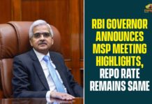 Central Bank monetary policy decision, Governor Shaktikanta Das, monetary policy decision, MSP Meeting Highlights, RBI, RBI Governor Announces MSP Meeting Highlights, RBI Governor Shaktikanta Das Highlights, Real Time Gross Settlement, Repo and reverse repo rate, Repo Rate, Repo Rate Remains Same
