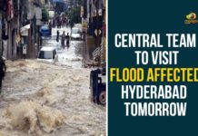 Central Team To Assess Loss due to Heavy Rains, Central Team will Arrive to Hyderabad, Central Team will Arrive to Hyderabad Tomorrow, Heavy Rainfall In Hyderabad, Heavy Rains in Hyd, Heavy Rains In Hyderabad, Hyderabad Rains, Hyderabad Rains news, Rains In Hyderabad, telangana, Telangana rains, telangana rains news, telangana rains updates