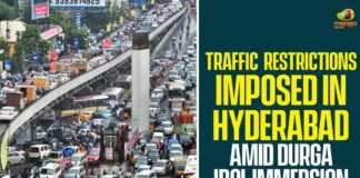 Durga Idol Immersion, Durga idol immersion in Telangana, Dussehra festival, Dussehra festival in telangana, Hyderabad, Hyderabad Durga Idol Immersion, Navratri celebration, Telangana, Telangana Durga Idol Immersion, Traffic Restrictions Imposed In Hyderabad