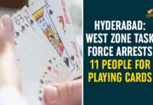 Hyderabad, Hyderabad 11 arrested for playing cards, hyderabad breaking news, Hyderabad Breaking News Today, hyderabad news, Playing cards gang Arrested by West Zone Task Force, West Zone Task Force Arrests 11 People For Playing Cards, West Zone task force police