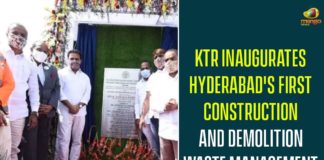 C&D recycling plant at Jeedimetla, Construction and Demolition Waste Recycling Plant, Construction and Demolition Waste Recycling Plant at Jeedimetla, Jeedimetla, Jeedimetla C&D plant, Jeedimetla debris recycling plant, KTR, KTR Inaugurates Construction and Demolition Waste Recycling Plant, KTR inaugurates construction waste recycling plant, Minister KTR