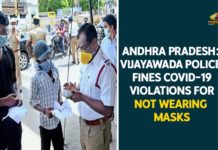 andhra pradesh, COVID-19 Violations, Fines For Not Wearing Masks, Police Fines COVID-19 Violations For Not Wearing Masks, Vijayawada, Vijayawada Police, Vijayawada Police Fines COVID-19 Violations, Vijayawada Police Fines COVID-19 Violations For Not Wearing Masks