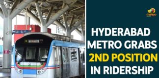 Hyderabad Metro, Hyderabad Metro Grabs 2nd Position In Ridership In India, Hyderabad Metro Rail, Hyderabad Metro Rail Latest News, Hyderabad Metro Rail Limited, Hyderabad Metro ridership picks up, L&T Hyderabad metro, Mango News, metro, Metro Grabs 2nd Position In Ridership In India
