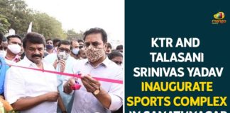 KTR, KTR And Talasani Srinivas Yadav, mango news telugu, Minister KTR Speech, Sanath Nagar Hyderabad sports clubs, Sanath Nagar Sports Complex, Sanathnagar, Sports Academy in Sanath Nagar, Sports Complex In Sanathnagar, Talasani Srinivas Yadav, Talasani Srinivas Yadav Inaugurate Sports Complex, Talasani Srinivas Yadav Inaugurate Sports Complex In Sanathnagar
