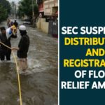 flood relief distribution, Flood Relief Fund Telangana, GHMC Elections 2020, GHMC Elections 2020 SEC, Mango News , Telangana Election Commission, Telangana Election Commission stops flood relief distribution, Telangana poll panel, Telangana poll panel puts brakes on distribution of flood relief, Telangana SEC, Telangana SEC Hold On Distribution of Flood Relief, Telangana SEC stops distribution of flood relief