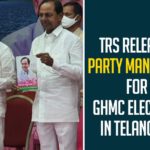 CM KCR, CM KCR Released TRS Manifesto, CM KCR Special Promises to Telugu Film Industry, GHMC Elections, GHMC Elections 2020, GHMC Elections Latest News, GHMC Elections News, GHMC Elections Updates, Greater Hyderabad Municipal Corporation, KCR Special Promises to Film Industry, Mango News, Telugu Film Industry, TRS Manifesto, TRS Manifesto For GHMC Elections
