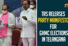 CM KCR, CM KCR Released TRS Manifesto, CM KCR Special Promises to Telugu Film Industry, GHMC Elections, GHMC Elections 2020, GHMC Elections Latest News, GHMC Elections News, GHMC Elections Updates, Greater Hyderabad Municipal Corporation, KCR Special Promises to Film Industry, Mango News, Telugu Film Industry, TRS Manifesto, TRS Manifesto For GHMC Elections