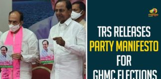 CM KCR, CM KCR Released TRS Manifesto, CM KCR Special Promises to Telugu Film Industry, GHMC Elections, GHMC Elections 2020, GHMC Elections Latest News, GHMC Elections News, GHMC Elections Updates, Greater Hyderabad Municipal Corporation, KCR Special Promises to Film Industry, Mango News, Telugu Film Industry, TRS Manifesto, TRS Manifesto For GHMC Elections