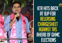 BJP Chargesheet Against TRS, Chargesheet Against TRS, GHMC Elections, GHMC Elections 2020, GHMC Elections Latest News, GHMC Elections News, GHMC Elections Updates, GHMC Nominations, Greater Hyderabad Municipal Corporation, KTR Hits Back At BJP, KTR Hits Back At BJP For Releasing Chargesheet Against TRS, KTR roadshow at Zaheeranagar Chowrasta, Mango News