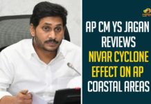 YS Jagan Mohan Reddy Reviews Nivar Cyclone Effect On AP Coastal Areas