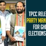 GHMC, GHMC Elections, GHMC Elections 2020, GHMC Elections Latest News, GHMC Elections News, GHMC Elections Updates, Greater Hyderabad Municipal Corporation, Mango News, Telangana Pradesh Congress Committee, TPCC Party Manifesto, TPCC Releases Party Manifesto, TPCC Releases Party Manifesto For GHMC Elections 2020
