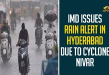 IMD Issues Rain Alert In Hyderabad Due To Cyclone Nivar Cyclone, Cyclone in AP, Cyclone Nivar, Cyclone Nivar live, Cyclone Nivar Live Updates, Cyclone Nivar Tracker, IMD Issues Rain Alert In Hyderabad, IMD Issues Rain Alert In Hyderabad Due To Cyclone Nivar, Indian Meteorological Department, mango news telugu, Nivar Cyclone live updates, Rain Alert In Hyderabad, Weather Forecast Today