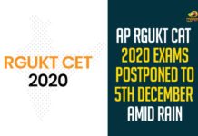 AP RGUKT CAT 2020 Exams Postponed To 5th December Amid Rain