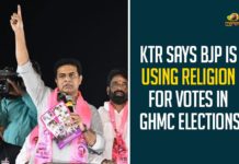 KTR Says BJP Is Using Religion For Votes In GHMC Elections