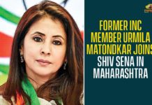 Former INC Member Urmila Matondkar Joins Shiv Sena In Maharashtra,Former INC Member Urmila Matondkar,Actress Urmila Matondkar joins Shiv Sena,Actress Urmila Matondkar,Urmila Matondkar,Urmila Matondkar Joins In Shiv Sena Party,Actress Urmila Matondkar Joins Shiv Sena,Shiv Sena Party,Mango News,Mango News Telugu,Shiv Sena,Urmila Matondkar Latest News,Urmila Matondkar Political News,Actress Urmila Matondkar Joins Shiv Sena,Shiv Sena Party Chief Uddhav Thackeray,Maharashtra CM Uddhav Thackeray,Urmila Matondkar Joins Shiv Sena In Maharashtra
