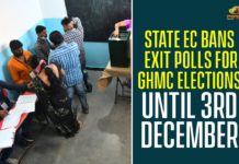 State EC Bans Exit Polls For GHMC Elections Until 3rd December,State EC,State EC Bans Exit Polls For GHMC Elections,State Election Commission,Greater Hyderabad Municipal Corporation,GHMC Elections Until 3rd December,GHMC,GHMC Ballot,GHMC Elections,GHMC Elections 2020,GHMC Elections 2020 Latest News,GHMC Elections 2020 Updates,GHMC Elections Latest Updates,GHMC Elections Voting,GHMC Polling Updates,GHMC Polls,Mango News,#GHMCElections2020