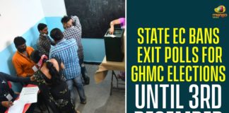 State EC Bans Exit Polls For GHMC Elections Until 3rd December,State EC,State EC Bans Exit Polls For GHMC Elections,State Election Commission,Greater Hyderabad Municipal Corporation,GHMC Elections Until 3rd December,GHMC,GHMC Ballot,GHMC Elections,GHMC Elections 2020,GHMC Elections 2020 Latest News,GHMC Elections 2020 Updates,GHMC Elections Latest Updates,GHMC Elections Voting,GHMC Polling Updates,GHMC Polls,Mango News,#GHMCElections2020