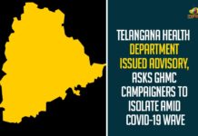 Telangana Health Department Issued Advisory, Asks GHMC Campaigners To Isolate Amid COVID-19 Wave Telangana Health Department Issued Advisory, Asks GHMC Campaigners To Isolate Amid COVID-19 Wave,Telangana Health Department,COVID-19,GHMC Voters,GHMC Campaign,GHMC Campaign Advised To Self-Isolate For One Week,Isolate,All Involved In GHMC Campaign Advised To Self-Isolate,Hyderabad,All Involved In GHMC Polls To Self-Isolate For One Week,Mango News,GHMC Elections 2020,GHMC,GHMC Elections,GHMC Voters Isolate For A Week,All Involved In GHMC Campaign Advised To Self-Isolate,GHMC Campaigners To Isolate Amid COVID-19 Wave
