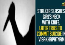 Stalker Slashes Girl’s Neck With Knife, Later Tries To Commit Suicide In Visakhapatnam Stalker Slashes Girl’s Neck With Knife, Later Tries To Commit Suicide In Visakhapatnam,Attempted Murder In Vizag,Attack On Young Woman With Knife In Vizag,Vizag Crime,Young Woman,Young Woman Was Attacked,Young Woman Was Attacked By A Stalker With A Knife,Attack On Young Woman In Vizag,Mango News,Attack On Young Woman,Young Man Knife Attack On Young Woman in Vizag,Knife Attack,Visakhapatnam,Knife Attack In Vizag,Stalker Slashes Girl’s Neck With Knife In Visakhapatnam