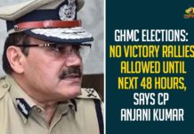 GHMC Elections: No Victory Rallies Allowed Until Next 48 Hours, Says CP Anjani Kumar,GHMC Elections,GHMC Elections 2020,Hyderabad CP Anjani Kumar,CP Anjani Kumar,Hyderabad,48 Hour Ban,48 Hour Ban on Success Rallies Of GHMC Elections,GHMC Polls,GHMC Election 2020 Live Updates,GHMC Elections Latest Updates,Hyderabad Police Commissioner Anjani Kumar,CP Anjani Kumar Latest News,Mango News,48 Hour Ban On Success Rallies,Rallies,Hyderabad Rallies,GHMC Elections Rallies,Hyderabad CP,Anjani Kumar,No Victory Rallies Allowed Says CP Anjani Kumar