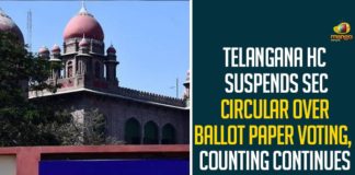 Telangana HC Suspends SEC Circular Over Ballot Paper Voting, Counting Continues In Hyderabad,High Court of Telangana,High Court,Telangana,Telangana State,Telangana High Court,SEC Circular,High Court of Telangana Issued A Stay on SEC Circular,Telangana High Court Stay on SEC Circular,Mango News,Telangana HC Suspends SEC Circular,High Court of Telangana Stay on SEC Circular,Telangana News,Telangana High Court Stay,Stay on SEC Circular,SEC,Telangana High Court suspends SEC Circular,Telangana HC suspends SEC Circular On Validating Ballot Papers,Hyderabad GHMC Polls