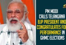 PM Modi Calls Telangana BJP President And Congratulates For Performance In GHMC Elections,Telangana,Telangana State,PM Modi,Narendra Modi,Prime Minister of India,PM Narendra Modi,Prime Minister Narendra Modi,BJP President,Telangana BJP President,GHMC Elections 2020 Updates,GHMC Elections 2020,GHMC Elections,GHMC Elections 2020 Latest News,GHMC,GHMC Elections Latest Updates,GHMC Elections 2020 Latest Reports,2020 GHMC Elections,GHMC Elections 2020 Live Updates,GHMC Polls,PM Narendra Modi Speaks To Telangana BJP Chief,PM Modi Lauds BJP Party Performance