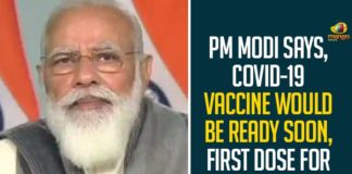 PM Modi Says, COVID-19 Vaccine Would Be Ready Soon, COVID-19 Vaccine First Dose For Front Line Warriors,Prime Minister Narendra Modi,Prime Minister of India,PM Modi,Narendra Modi,PM Narendra Modi,PM Narendra Modi Latest News,Mango News,COVID-19,COVID-19 Vaccine,COVID-19 Vaccine First Dose,COVID Vaccine Could Be Ready In A Few Weeks Says PM Modi,Healthcare Warriors,PM Modi At All Party Meet,Coronavirus Vaccine,Prime Minister Narendra Modi Addressed All Party Meeting,PM Modi About COVID-19 Vaccine