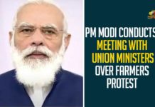 PM Modi Conducts Meeting With Union Ministers Over Farmers Protest PM Modi Conducts Meeting With Union Ministers Over Farmers Protest,Farmers Protest,Union Ministers,Union Ministers Meet PM Modi,Narendra Modi,PM Narendra Modi,Prime Minister of India,Farmers,Agrarian Laws,Union Government,Farms Bill,Farmers Protest News,PM Modi,Amit Shah,Rajnath Singh,Narendra Tomar,Bharat Bandh,Mango News,Mango News Telugu,Union Ministers Meet PM Modi Ahead Of Talks With Farmers,Union Ministers Meet Modi,Centre Farmers Talks,Union Ministers Meet PM Modi Before The Discussion With Farmers,Farmers,Kisan Protest,PM Modi Conducts Meeting With Union Ministers