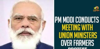 PM Modi Conducts Meeting With Union Ministers Over Farmers Protest,Farmers Protest,Union Ministers,Union Ministers Meet PM Modi,Narendra Modi,PM Narendra Modi,Prime Minister of India,Farmers,Agrarian Laws,Union Government,Farms Bill,Farmers Protest News,PM Modi,Amit Shah,Rajnath Singh,Narendra Tomar,Bharat Bandh,Mango News,Mango News Telugu,Union Ministers Meet PM Modi Ahead Of Talks With Farmers,Union Ministers Meet Modi,Centre Farmers Talks,Union Ministers Meet PM Modi Before The Discussion With Farmers,Farmers,Kisan Protest,PM Modi Conducts Meeting With Union Ministers