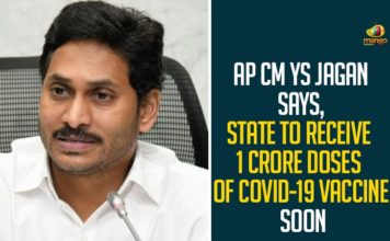 AP CM YS Jagan Says, State To Receive 1 Crore Doses Of COVID-19 Vaccine Soon AP CM YS Jagan Says, State To Receive 1 Crore Doses Of COVID-19 Vaccine Soon,One Crore People Will Get COVID Vaccine In First Phase Says CM Jagan,Centre Promised 1 Crore COVID-19 Vaccines To AP In First Phase Says Cm Jagan Mohan Reddy,AP to Get 1 Crore Doses of Coronavirus Vaccine,AP Getting Ready To Give Covid Vaccine To 1 Crore People,Coronavirus,COVID-19,Andhra Pradesh To Get 1 Crore Doses Of COVID Vaccine,AP CM YS Jagan,AP CM,AP CM YS Jagan LatestNews,Mango News,Mango News Telugu,AP State To Receive 1 Crore Doses Of COVID-19 Vaccine