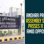 Andhra Pradesh Assembly Session Passes 11 Bills Amid Opposition,Andhra Pradesh Assembly Session,Andhra Pradesh Assembly Session Passes 11 Bills,Andhra Pradesh,Andhra Pradesh Assembly,AP Assembly,AP Assembly Session,Mango News,Mango News Telugu,AP Assembly Session Passes 11 Bills Amid Opposition,Andhra Pradesh Assembly Winter Session,AP Assembly Winter Session,CM Y.S. Jagan Mohan Reddy,AP Assembly Session Passes 11 Bills