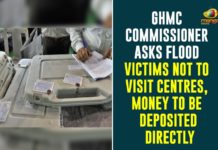 GHMC Commissioner Asks Flood Victims Not To Visit Centres, Money To Be Deposited Directly,GHMC Commissioner Lokesh Kumar Asks Flood Victims Not To Visit Mee-Seva Centres,Flood Relief Money,GHMC,GHMC Commissioner,GHMC Commissioner Latest News,Lokesh Kumar,GHMC Commissioner Lokesh Kumar,GHMC Commissioner Lokesh Kumar News,Mango News,Mango News Telugu,Flood Relief Distribution,Hyderabad,GHMC Commissioner Lokesh Kumar About Flood Relief Distribution,Hyderabad Floods,Hyderabad Rains,GHMC Commissioner Lokesh Kumar About Flood Relief Money