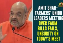 Amit Shah- Farmers Union Leaders Meeting Over Farm Bills Fails, Unsurity On Today's Meet,Farmers Protests Continue,Farmer Leaders To Meet Amit Shah Today At 7 Pm,Farmers To Meet Home Minister Amit Shah At 7Pm,Amit Shah Steps In,Amit Shah Calls Farmers For Talks A Day Before Centre Meet,Mango News,Union Home Minister Called Farmers For Talks Today At 7 PM,Union Home Minister,Amit Shah,Union Home Minister Amit Shah,Union Home Minister Amit Shah Called Farmers For Talks,Union Home Minister Amit Shah Talks Today At 7 PM,Union Home Minister Amit Shah Calls Farmers Meet At 7 PM,Farmers Protest,Amit Shah And Farmers Union Leaders Meeting Over Farm Bills,Amit Shah And Farmers Union Leaders