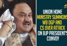 Union Home Ministry Summons WB DGP And CS Over Attack On BJP President's Convoy,Union Ministry of Home Affairs,Union Home Ministry Summons WB DGP,Union Home Ministry Summons CS Over Attack On BJP President Convoy,BJP Chief JP Naddas Convoy Attacked in Bengal,BJP Chief JP Nadda On Attack In Bengal,JP Naddas Convoy Attacked in Bengal,BJP National President,JP Nadda,BJP,JP Naddas Convoy Attacked,JP Naddas Convoy Attacked In West Bengal,BJP President JP Nadda,Attack On JP Nadda Convoy,BJP President,BJP President JP Naddas Convoy Attacked in West Bengal,JP Nadda Convoy Attack in West Bengal,Mango News,MHA summons West Bengal CS