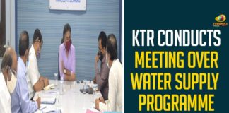 KTR Conducts Meeting Over Water Supply Programme In Hyderabad,GHMC,Minister KTR,KTR,Mango News,Minister KTR Conducts Meeting Over Water Supply,GHMC From January First Week,Minister KTR Says Free Water Scheme,KTR Conducts Meeting Over Water Supply Programme,Free Water Scheme,Free Water Scheme Will Start In GHMC From January First Week,Free Water Scheme Will Start In GHMC From January,Free Water,Free Drinking Water Scheme In Hyderabad,Telangana,Hyderabad,GHMC News,Drinking Water,Free Drinking Water In Hyderabad,KTR Holds Review Meeting Free Drinking Water Hyderabad,Free Water in Hyderabad,Minister KTR Latest News,Water Supply Programme