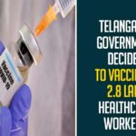 Telangana Government Decides To Vaccinate 2.8 Lakh Healthcare Workers Telangana Government Decides To Vaccinate 2.8 Lakh Healthcare Workers,Telangana To Vaccinate 2.8 Lakh Health Care Workers First,Telangana To Vaccinate 2.8 Lakh Health Care Workers First,Telangana To First Vaccinate 2.8 Lakh Health Workers,Telangana,Telangana News,Mango News,Health Department,2.8 Lakh Health Care Workers,Private Healthcare Establishments,Covid-19 Vaccine,Covid-19,Telangana Government,2.8 Lakh Health Care Workers From Government,Healthcare Workers First In Telangana To Be Administered With Covid-19 Vaccine,TS Government Decides To Vaccinate 2.8 Lakh Healthcare Workers,Covid-19 Vaccine For 2.8 Lakh Healthcare Workers,Healthcare Workers Covid-19 Vaccine