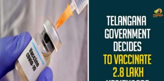 Telangana Government Decides To Vaccinate 2.8 Lakh Healthcare Workers,Telangana To Vaccinate 2.8 Lakh Health Care Workers First,Telangana To Vaccinate 2.8 Lakh Health Care Workers First,Telangana To First Vaccinate 2.8 Lakh Health Workers,Telangana,Telangana News,Mango News,Health Department,2.8 Lakh Health Care Workers,Private Healthcare Establishments,Covid-19 Vaccine,Covid-19,Telangana Government,2.8 Lakh Health Care Workers From Government,Healthcare Workers First In Telangana To Be Administered With Covid-19 Vaccine,TS Government Decides To Vaccinate 2.8 Lakh Healthcare Workers,Covid-19 Vaccine For 2.8 Lakh Healthcare Workers,Healthcare Workers Covid-19 Vaccine