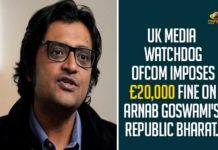 UK Media Watchdog Ofcom Imposes £20000 Fine On Arnab Goswami’s Republic Bharat,UK Communications Regulator Imposes £20000 Fine On Republic Bharat For Hate Speech,Arnab Goswami Channel Fined Rs 20 Lakh By UK Regulator,Promoting Hatred Towards Pakistanis,UK Regulator Slaps £20000 Fine On Firm Broadcasting Republic Bharat,Arnab Goswami Channel Fined Rs 20 Lakh By UK Regulator,UK Media Watchdog Fines Arnab's Republic Bharat,British Media Watchdog Ofcom Imposes Rs 20 Lakh Fine On Republic Bharat,Watchdog Ofcom,UK Media Watchdog Ofcom,Republic Bharat,Arnab Goswami,Arnab Goswami Latest News,Mango NewsArnab Goswami's Programme Fined 20000 Pounds