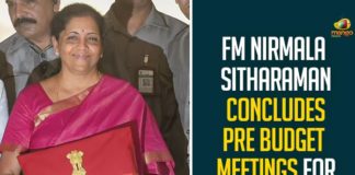 FM Nirmala Sitharaman Concludes Pre Budget Meetings For FY 2021-2022,Union Budget 2021-22,FM Nirmala Sitharaman Concludes Pre Budget Meetings With Stakeholders,Union Budget 2021,FM Nirmala Sitharaman Concludes Pre Budget Meetings,Union Budget 2021 News,FM Concludes Pre Budget Consultations With Stakeholders,Mango News,FM Nirmala Sitharaman,Pre Budget Meetings,FY 2021-2022,Nirmala Sitharaman,Union Finance Minister,FM Concluded Pre Budget 2021-2022 Meetings,Financial Year 2021-2022,Nirmala Sitharaman Concludes Pre Budget Meetings,FM Pre Budget Meetings For FY 2021-2022,FM Nirmala Sitharaman Latest News