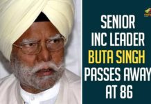 Buta Singh passes away, Congress leader and former Union minister Buta Singh, Congress leader Buta Singh passes away, Former Home Minister Buta Singh passes away, Former Union Minister Buta Singh dies, Home Minister Buta Singh, Mango News, Senior Congress leader Buta Singh, Senior Congress leader Buta Singh passes away, Senior INC Leader Buta Singh, Senior INC Leader Buta Singh Passes Away, Union minister Buta Singh