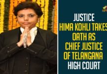 Justice Hima Kohli Takes The Oath As Chief Justice Of Telangana High Court CJ of Telangana HC, Hima Kohli, Hima Kohli Sworn in as Chief Justice of Telangana High Court, Hon’ble Ms. Justice Hima Kohli, Justice Hima Kohli, Justice Hima Kohli News, Justice Hima Kohli take charge as CJ of Telangana HC, Justice Hima Kohli Take Oath, Justice Hima Kohli Take Oath As CJ Of Telangana HC, Mango News, Telangana HC, Telangana HC CJ, Telangana HC New CJ