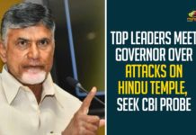 TDP Leaders Meet Governor Over Attacks On Hindu Temple, Seek CBI Probe