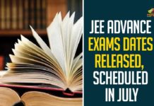 JEE Advance Exams Dates Released, Scheduled In July