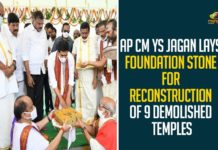 AP CM YS Jagan Lays Foundation Stone For Reconstruction Of 9 Demolished Temples Andhra Pradesh to rebuild temples, AP CM YS Jagan, AP CM YS Jagan Lay Foundation Stone, AP Temple News, Bhoomi Pooja For Reconstruction of 9 Temples, Foundation Stone for Temples in Vijayawada City, Mango News, Reconstruction of 9 Temples in Vijayawada, Reconstruction Of Temples, Reconstruction Of Temples In AP, YS Jagan Held Bhoomi Pooja For Reconstruction of 9 Temples