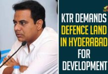 Defence Land In Hyderabad For Development, KTR, KTR appeals to Kishan Reddy for defence lands, KTR asks for Defence land in Hyderabad, KTR Demands Defence Land, KTR Demands Defence Land In Hyderabad For Development, KTR seeks defence lands for development works, Mango News