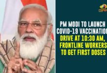 COVID-19, Covid-19 Vaccination Drive, Covid-19 Vaccination Drive Rollout, Covid-19 Vaccination Rollout, Mango News, Narendra Modi Launches Countrywide Rollout of Covid-19 Vaccination, Narendra Modi to Launch Rollout of Covid-19 Vaccination, pm narendra modi, Rollout of Covid-19 Vaccination, Rollout of Covid-19 Vaccination Drive, Rollout of Covid-19 Vaccination Drive on Jan 16