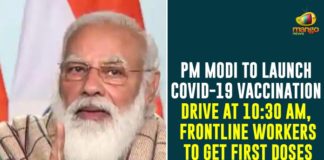 COVID-19, Covid-19 Vaccination Drive, Covid-19 Vaccination Drive Rollout, Covid-19 Vaccination Rollout, Mango News, Narendra Modi Launches Countrywide Rollout of Covid-19 Vaccination, Narendra Modi to Launch Rollout of Covid-19 Vaccination, pm narendra modi, Rollout of Covid-19 Vaccination, Rollout of Covid-19 Vaccination Drive, Rollout of Covid-19 Vaccination Drive on Jan 16