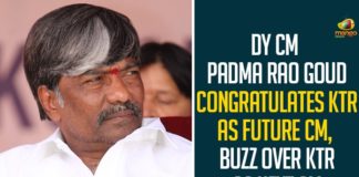 Deputy Speaker Padma Rao Goud, Deputy Speaker Padma Rao Goud Congratulated Minister KTR, KTR, KTR As CM of Telangana, KTR As Future CM of Telangana, KTR Set to Replace Father KCR as Telangana CM, Mango News, Minister KTR As Future CM of Telangana, Padma Rao Goud Congratulated Minister KTR, Telangana CM, Telangana Next CM, Telangana Next CM KTR